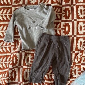 Gray Baby Outfit Set